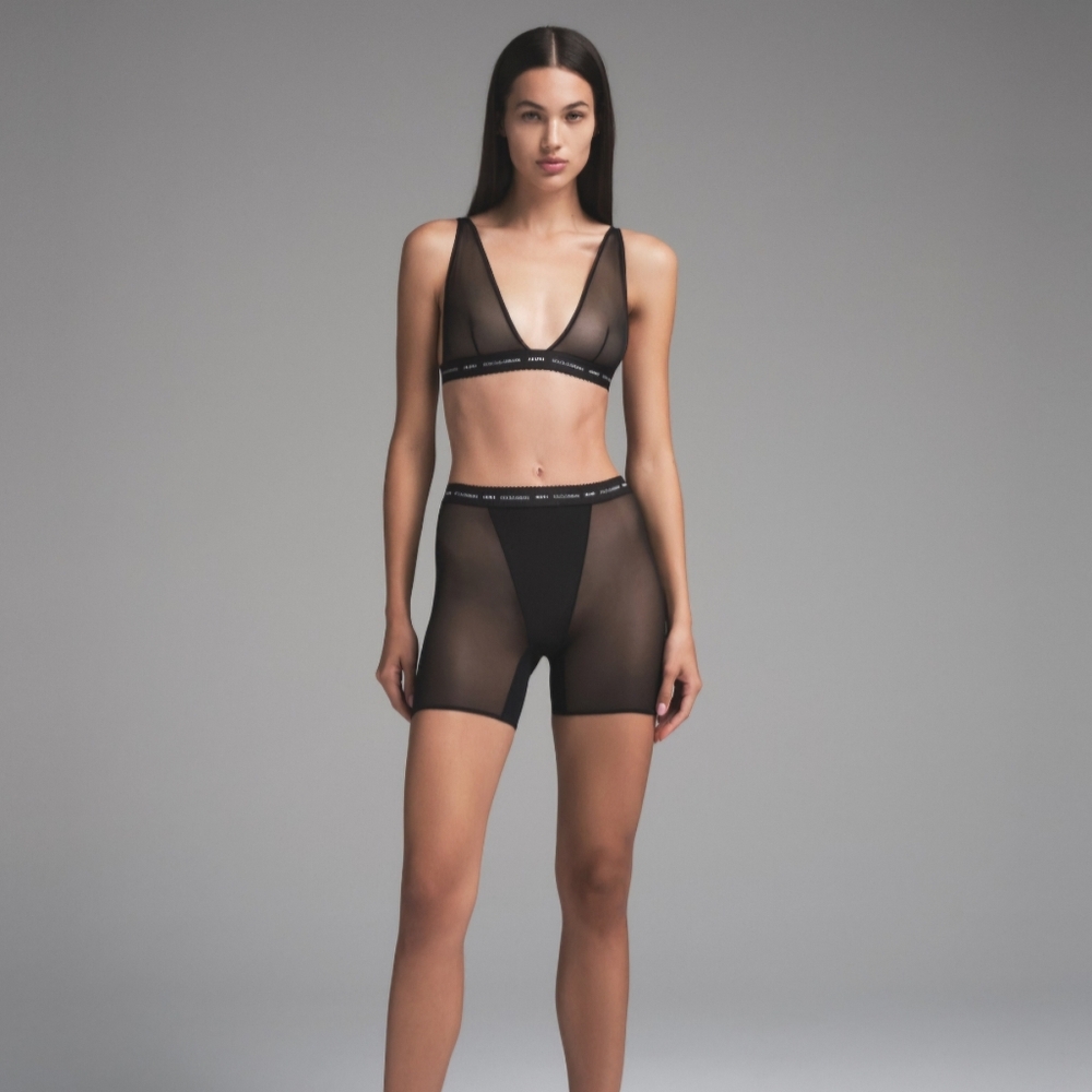 SKIMS ULTRA FINE MESH PLUNGE BRALETTE